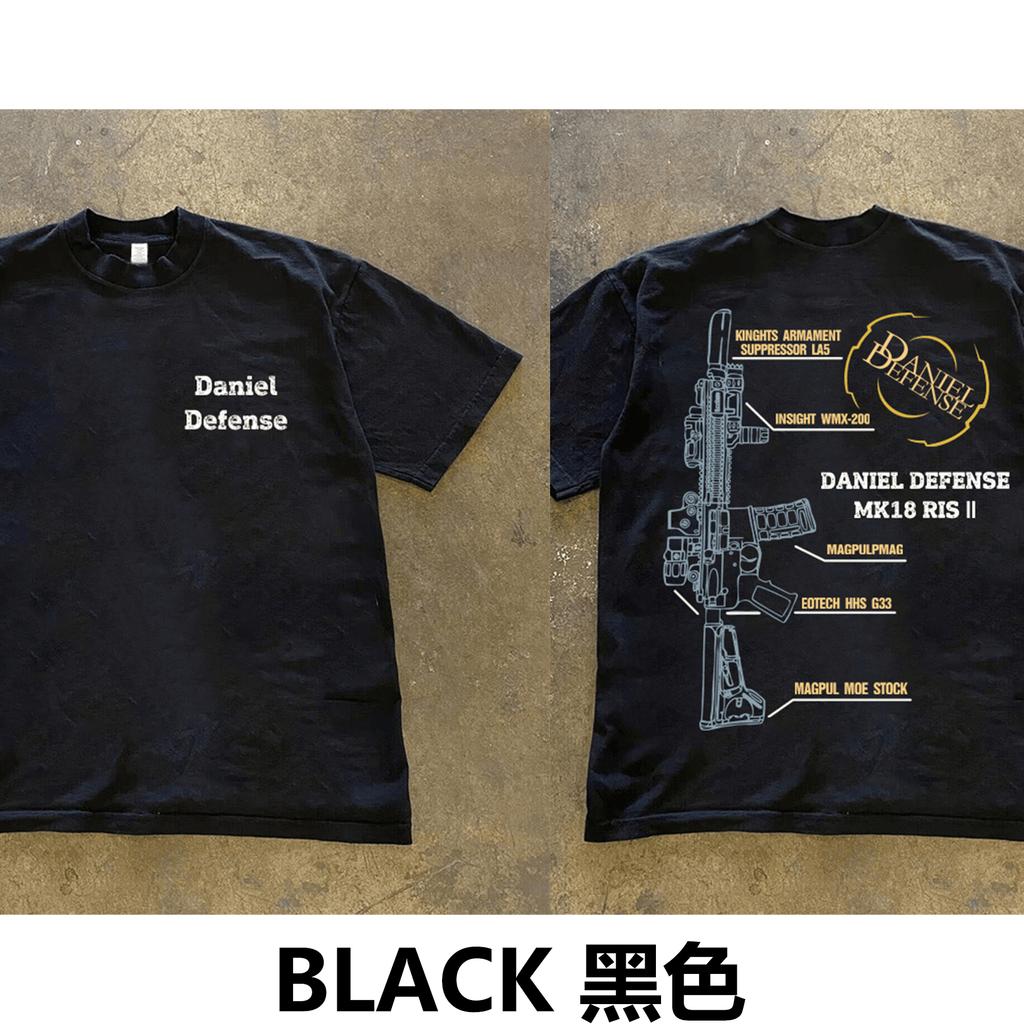 Men's Graphic In Daniel Defense MK18 T-Shirt 100% Cotton Sweat Wicking Breathable High Quality Casual Tee for Easy Movement