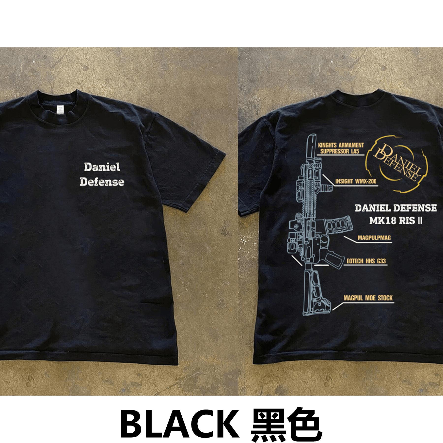 

Men s Graphic in Daniel Defense MK18 T-Shirt 100% Cotton Sweat Wicking Breathable High Quality Casual Tee for Easy Movement 4XL