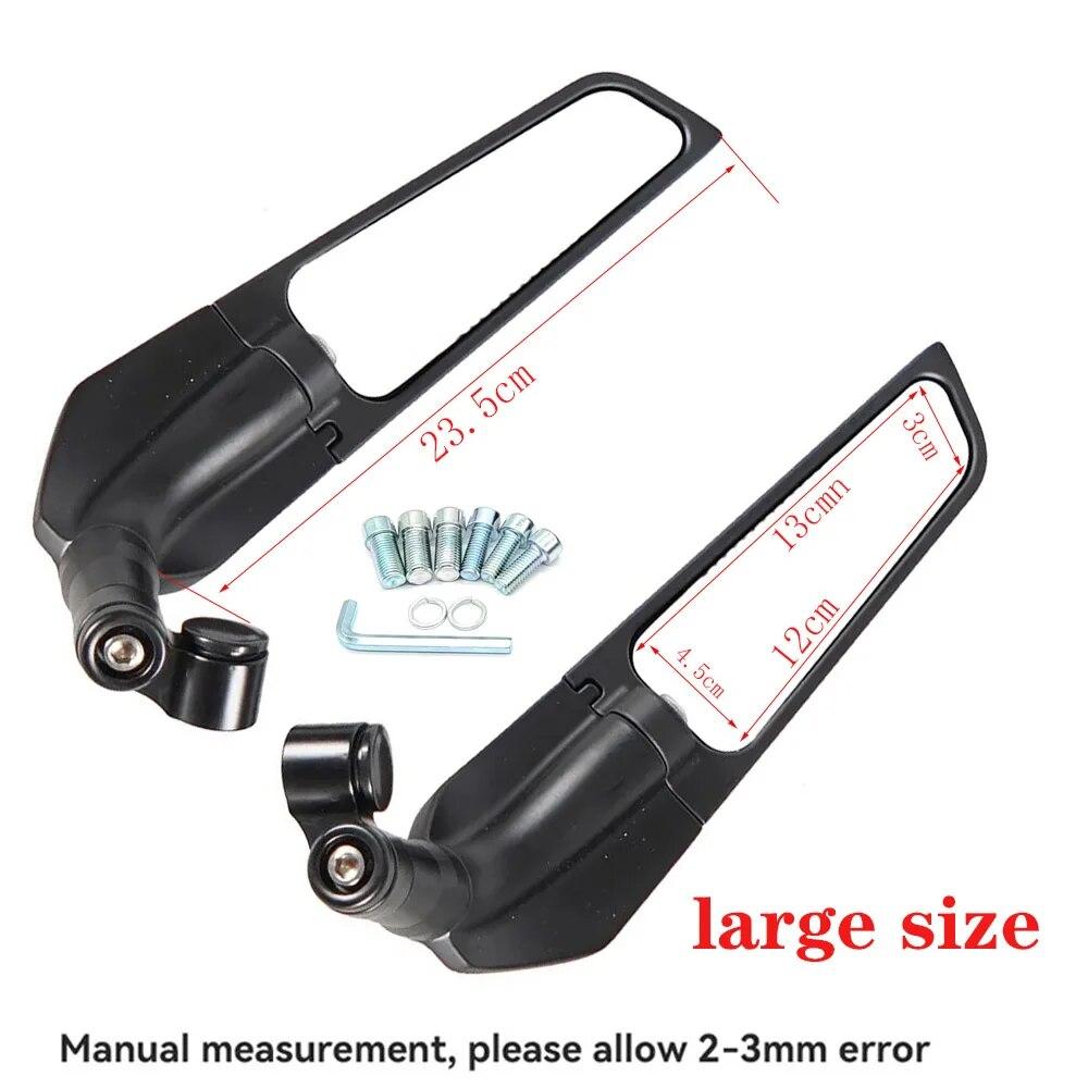 For Yamaha Honda Suzuki Kawasaki Buell MV Agusta Motorcycle Fixed Wind Wing Competitive Rearview Mirror Reversing Mirror