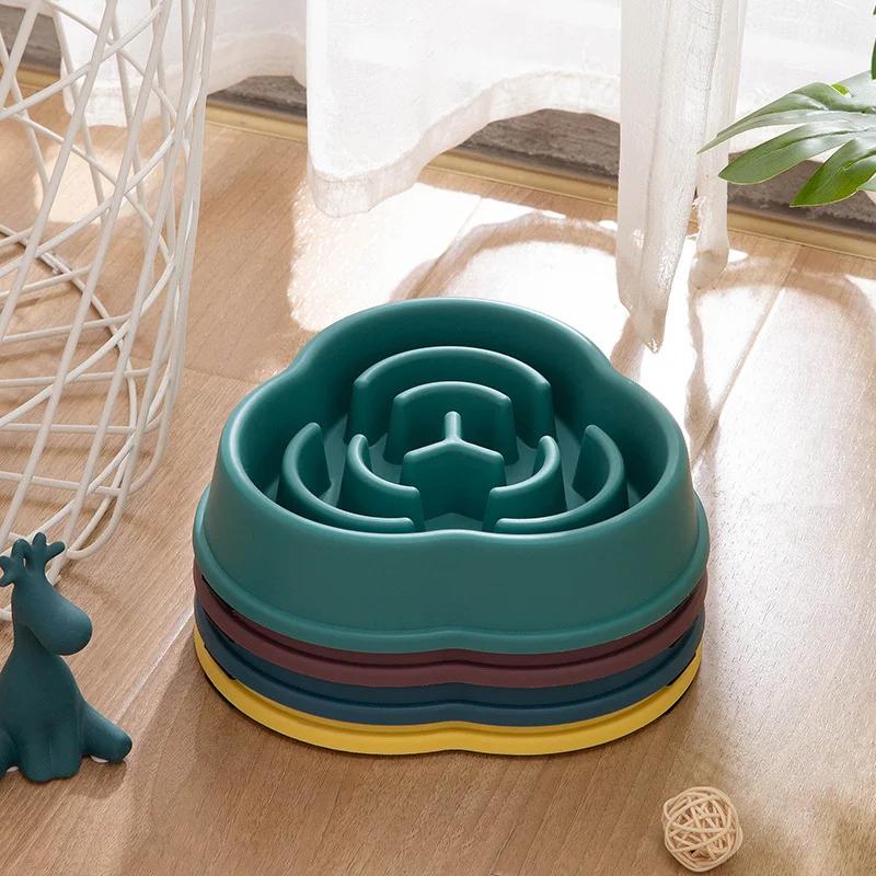 Pet Slow Food Bowl Small Dog Choke-proof Bowl Non-slip Slow Food Feeder Dog Rice Bowl Pet Supplies Available