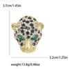 Rhinestone Tiger Head Brooches for Women Unisex Pearl Bear Pins Wolf Lapel Pins Banquet Party Backpack Gifts Jewelry Accessories