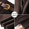 Premium Coffee Wool Wide-Leg Women's Pants - New 2025 Autumn/Winter High-Waisted Slimming Loose Fit, Plus Velvet Thick Straight-Leg.