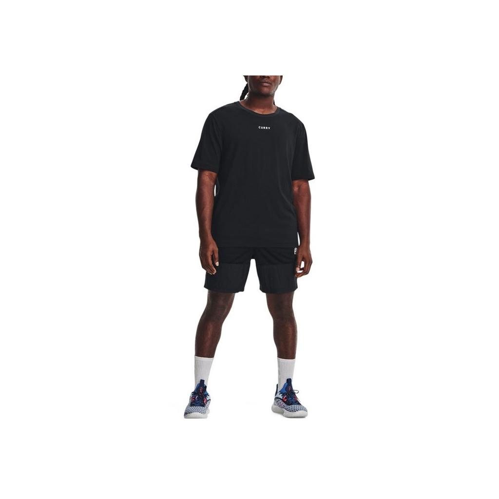 Under Armour Curry Woven Solid Basketball Shorts Men Shorts Black 1370228-001