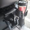 Car Seat Back Organizer with Cup Holder, Phone Mount,and Hooks-Fits Most Vehicles,Holds Water Bottles,Bags-Rear Seat Cup Storage