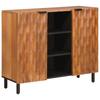 Sideboard with Shelf Acacia Brown Surface 90 X 33 X 75 Cm