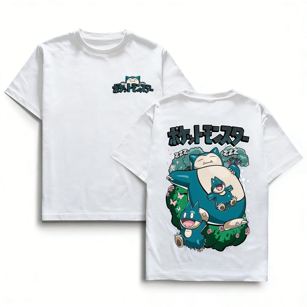 Pokemon Anime Cotton Graphic T Shirt Men Women 2026 Summer Y2k Short Sleeve Tee Casual Tops Snorlax Kawaii Streetwear Fashion