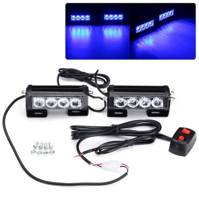 Feux stroboscopiques 2 en 1 à 8 LED pour voiture, clignotant de police, alarme de voiture, balise 12 V, rouge, bleu, jaune, feux d'avertissement d'urgence pour automobile
