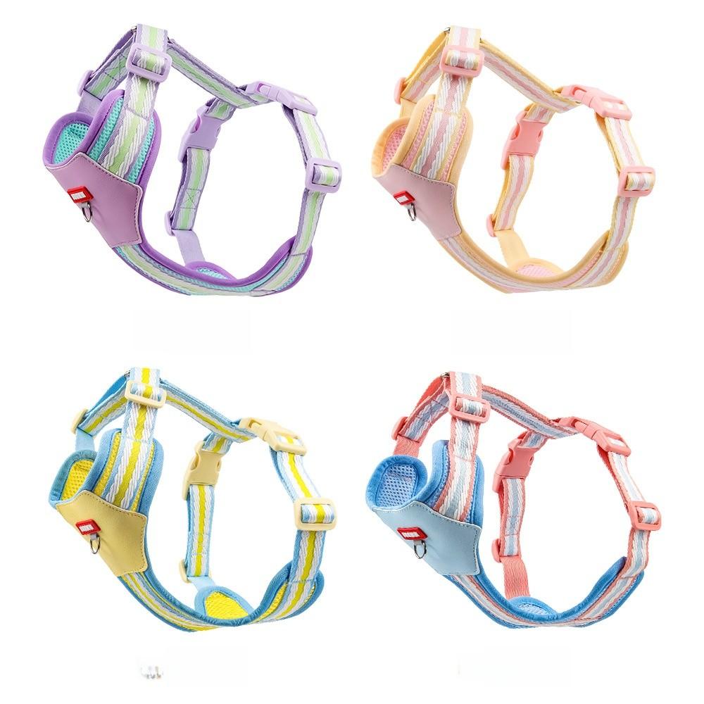 Pet Breathable Chest Harness For Medium And Small Dogs With Nonextendable Lead