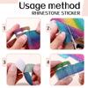 1Yard/90cm Self-Adhesive Rhinestone Trim Multi-color Crystal DIY Rhinestone Trimming Tape Iron On AB Color Crystal Tape
