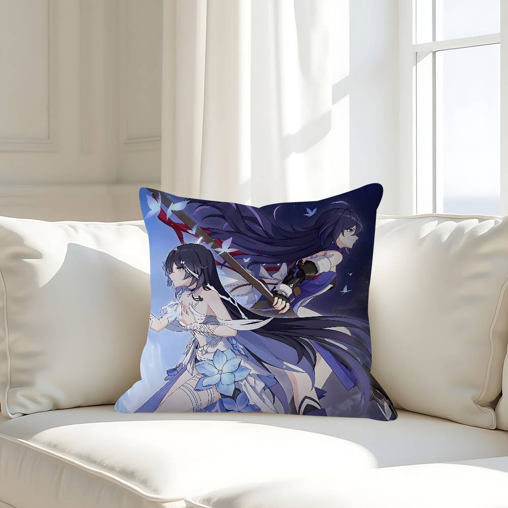 

H-HONKAI IMPACTs Наволочка Съемная Моющаяся Наволочка для Подушки – Мягкий Лен для Всех Сезонов 16x16Inch