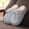 New ethnic style bow slippers autumn and winter indoor home velvet warm anti-skid cotton slippers