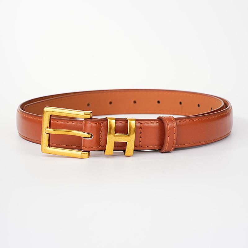 Millioner Vintage H Buckle PU Women's Belt – Fashionable & Versatile for Jeans & Pants 105 cm (excluding buckle)