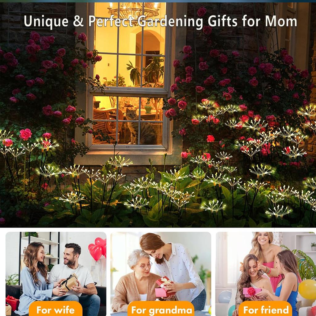 Led Solar Fireworks Garden Lights Landscape Lighting Outdoor Lamps for the Accessories Gardens and Terraces Light