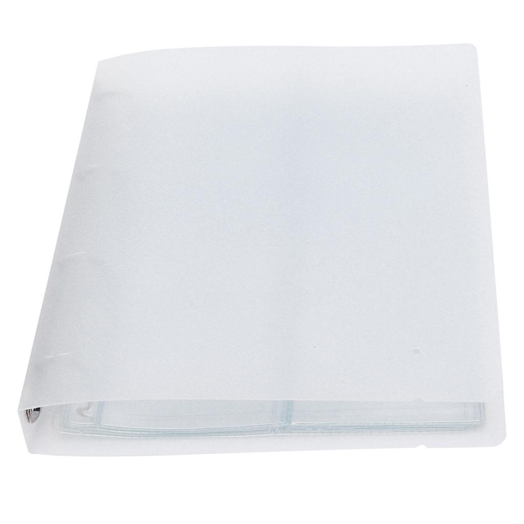 Transparent Binder Photo Organizer Badge Storage Book Perforated Ring Collection Folder 6
