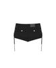 Sailpeulei Layered Lace-Up Skirt Shorts / Black