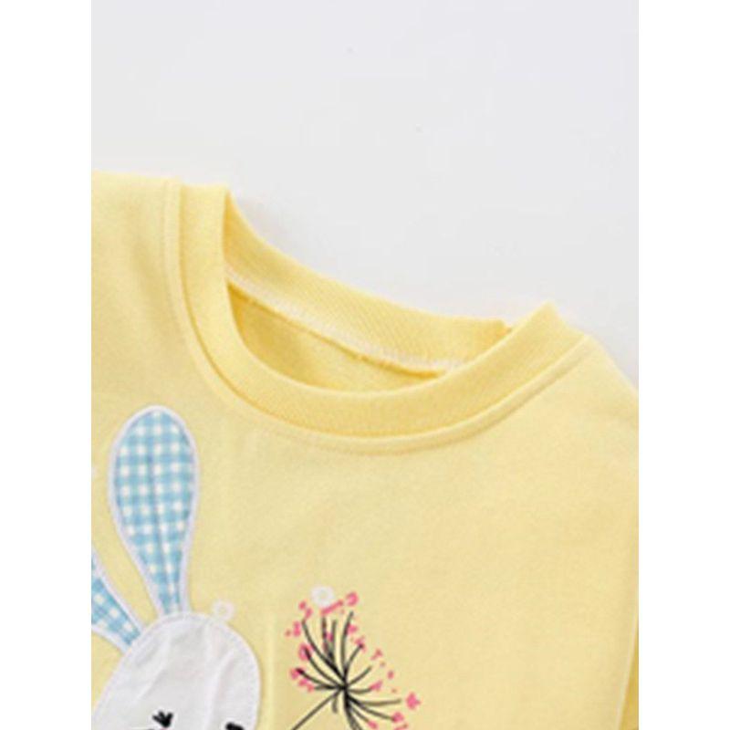 Cute Rabbit Girl Spring and Autumn Pure Cotton Casual Sweatshirt