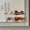 Small Cat Shaped Hair Clip Acetic Acid Cute Side Clip Cute Animals Hairpin  Streetwear