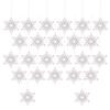 24 Piece Set Acrylic Snowflakes Christmas Decorations Hanging Ornaments