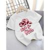 European Sizes LET S GO GIRLS Cotton Girl T-shirt Girl Creative T-shirt, Casual Lightweight Comfortable Short-sleeved Top, Summer Children's Clothing