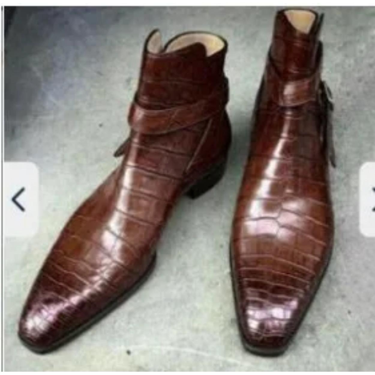 

Мужская обувь Новая мода Ручная работа Искусственная кожа Классические ботинки для платья Низкий каблук Стильные Повседневные Формальные Ботинки челси Zapatos 41