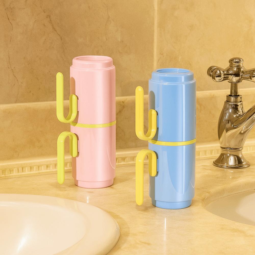 2-in-1 Mouthwash Cup Plastic Wash Cup Convenient Tooth Cup  Travel