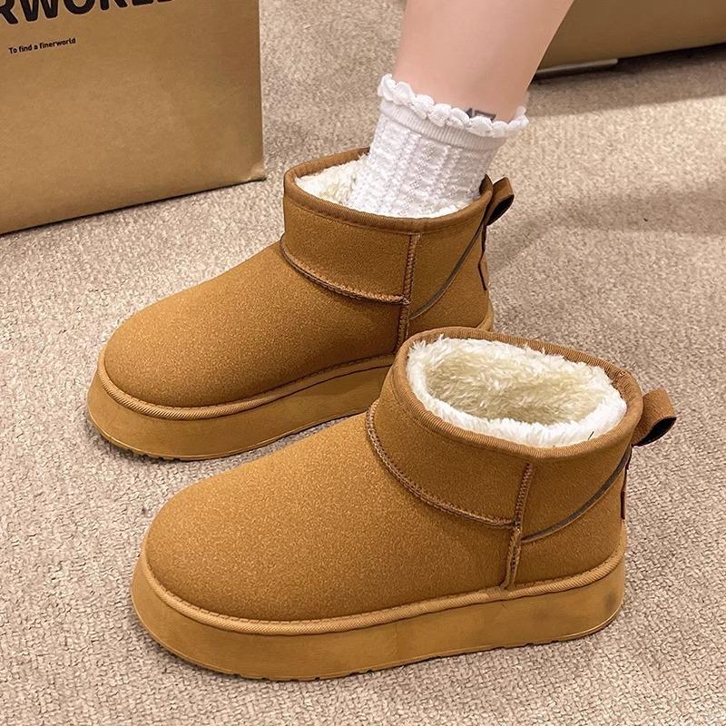Women's Soft Elastic Winter Warm Cold Padded Snow Boots Thick Bottom Non-slip Wear Outdoor Leisure Sports Fur Cotton Boots