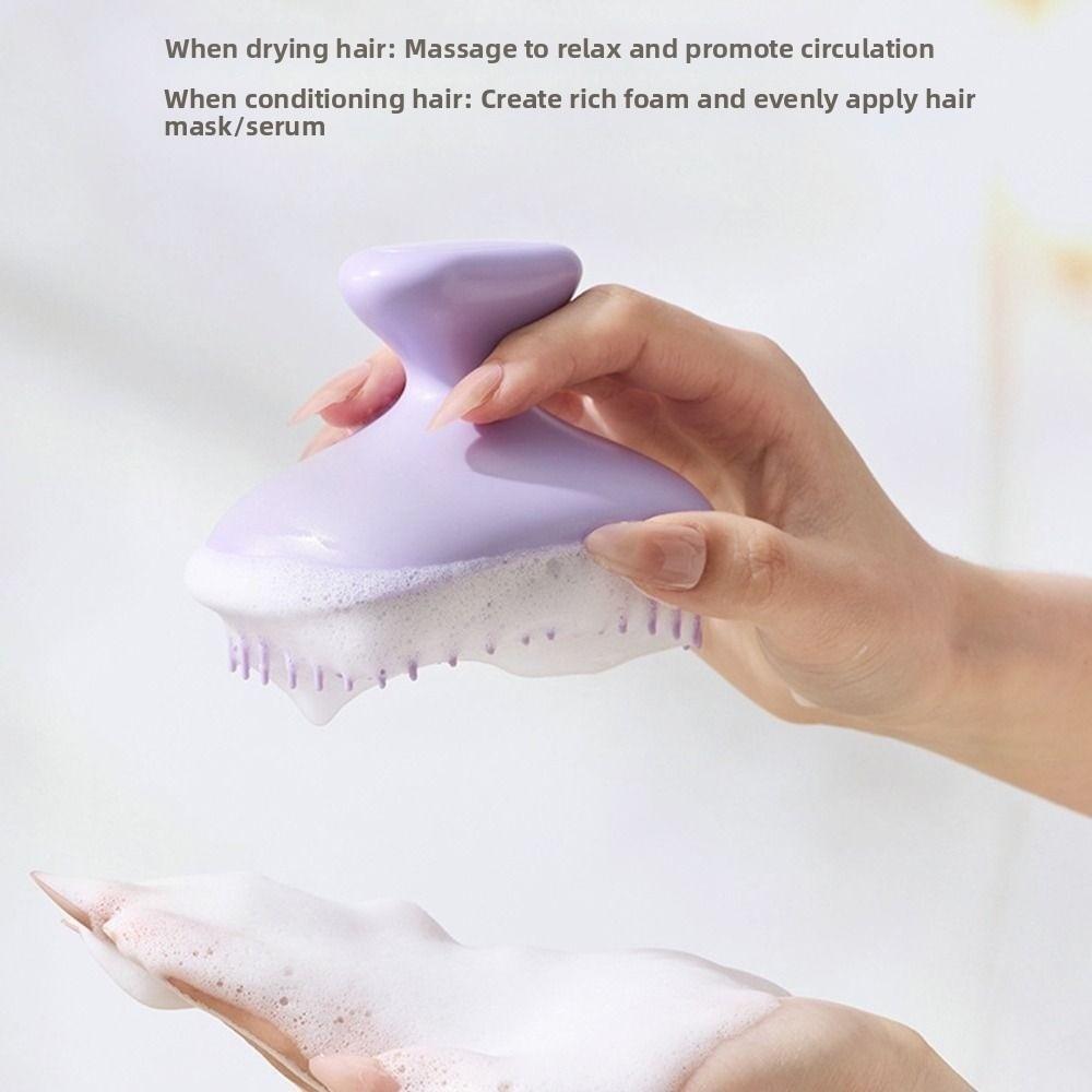 Dandruff Removal Hair Washing Comb Self Cleaning Scalp Cleaning Scrubber  Travel Use