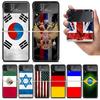 National Flag RU FR UK Zflip4 Zflip5 Phone Case For Samsung Z Flip3 Flip4 Flip5 5G zFlip 4 5 Cover Cellphone Shell Caso Fundas