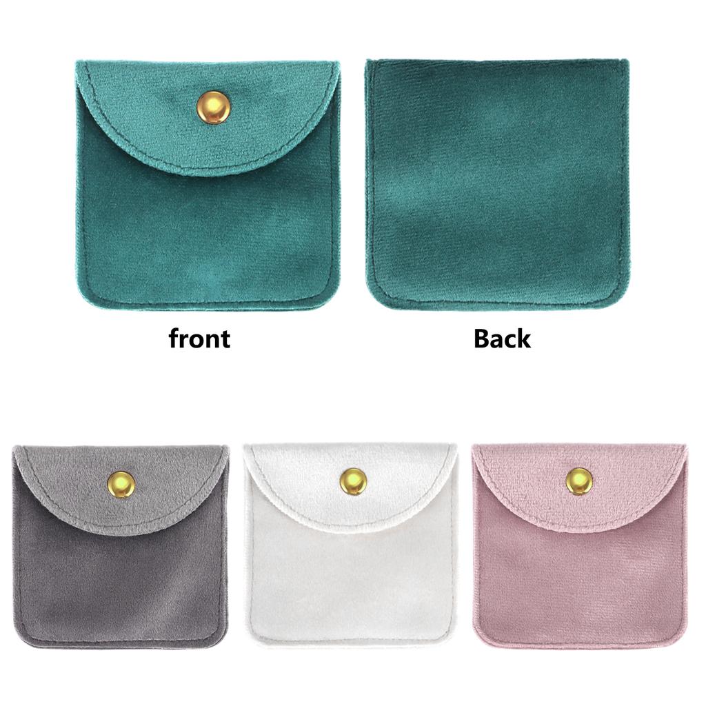 1/10 piece short plush jewelry packaging bag buckle bag ring earring bracelet necklace storage wedding party chic gift bag