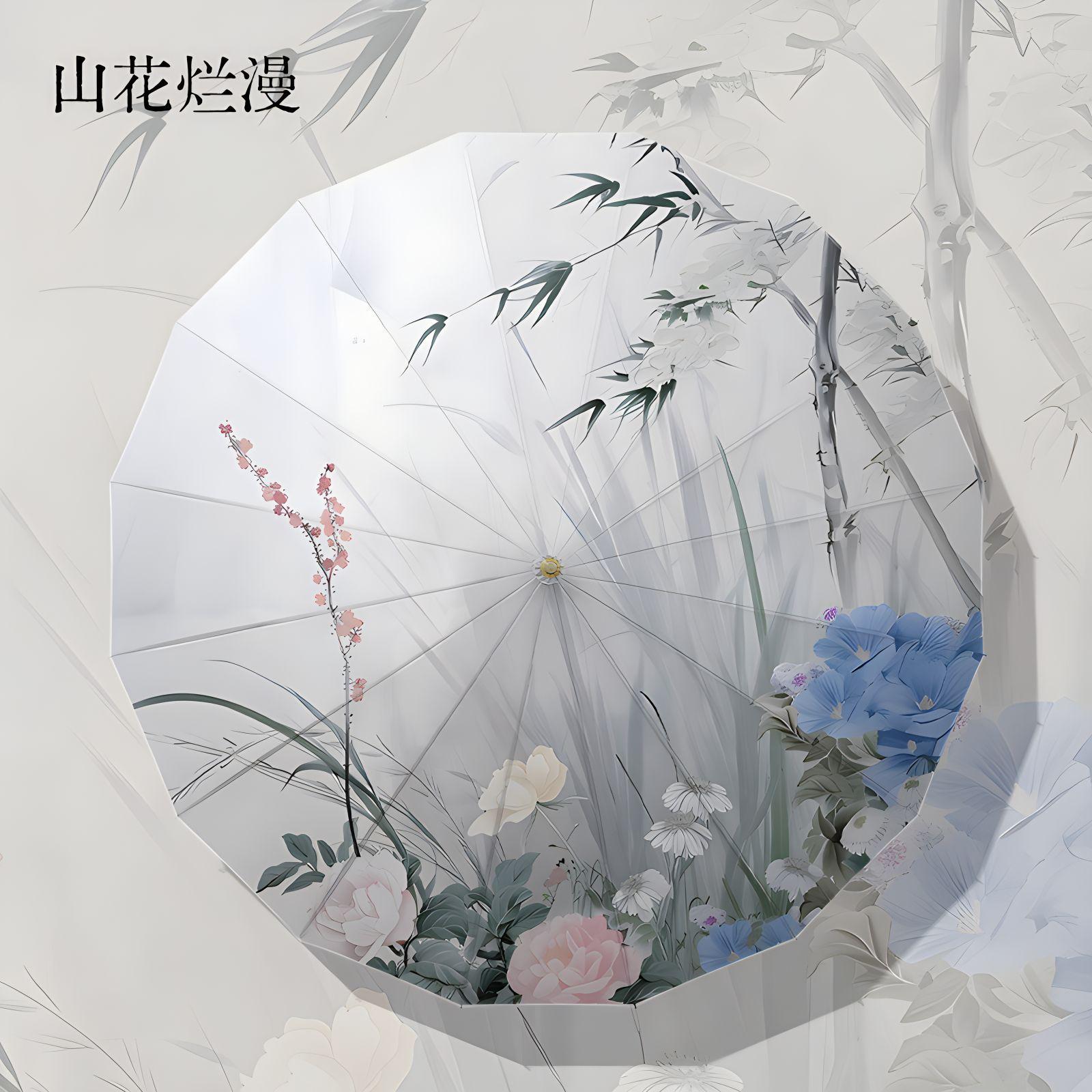 

Ретро деревянная ручка креативный 16 спиц новый китайский стиль национальный ветер усиленный ветроустойчивый прочный премиальный зонт зонт