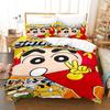 Crayon Xiaoxin 3D Digital Printing Quilt Cover Three-Piece Bed Sheet Dormitory Generation