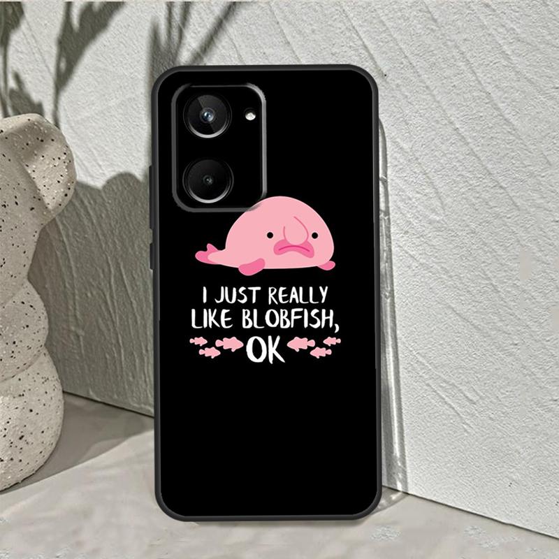 Cartoon Blobfish For Realme 15 14 10 11 12 13 Pro Plus C65 C67 C75 C63 C61 C55 C51 C53 C35 GT6 GT7 Pro Case