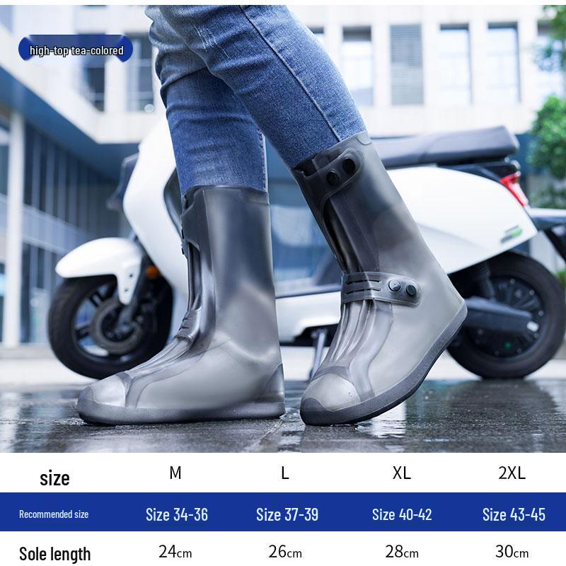 Unisex Waterproof Non-Slip Silicone Rain Boots - Wear-Resistant Overshoes for Mountaineering