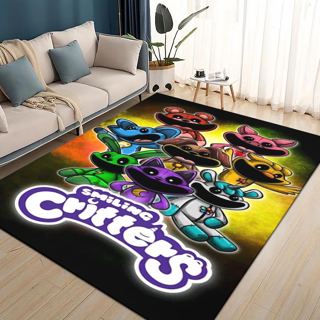Cartoon S-Smiling C-Critters Catnap Craftycorn Rug Carpet for Living Room Bedroom Home Decor,kids Play Non-slip for Sofa Doormat