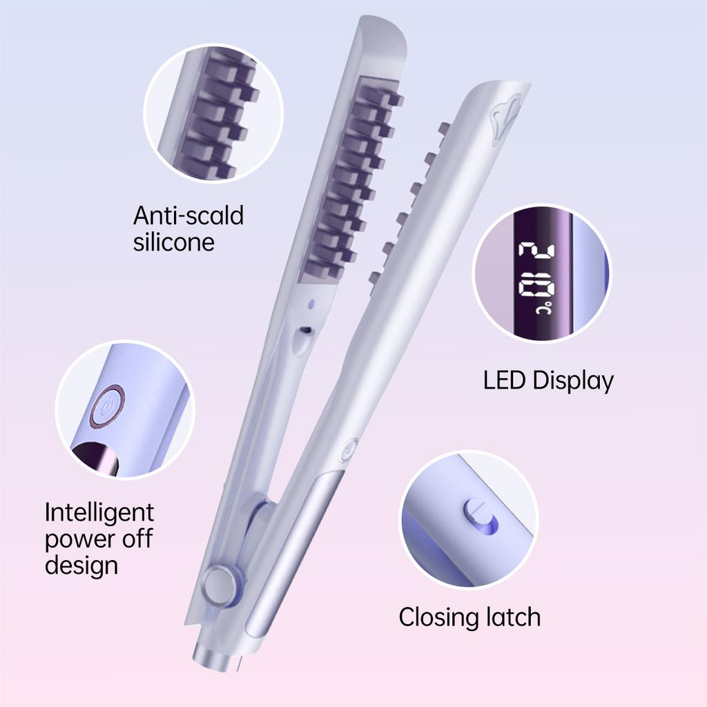 Mini Hair Straightener for Women&Men-4 Heat Settings Flat Iron with Ceramic Plates,Tangle-Free Cord, Safe for Fine,Damaged Hair