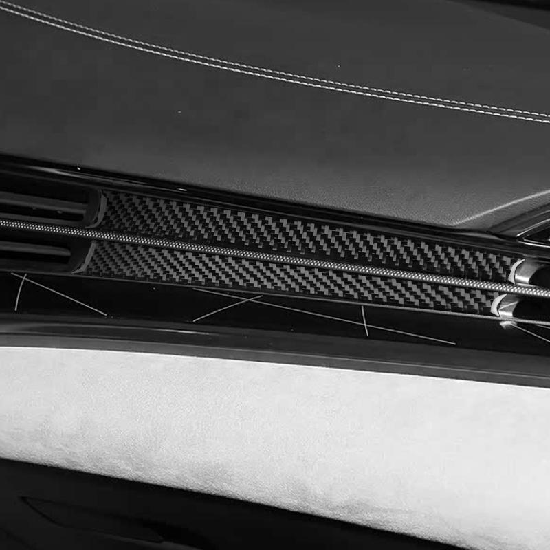For BYD Seal -2025 Real Carbon Fiber Stickers Co-pilot Dashboard Panel Trim Strip Car Accessories Interior Decorative