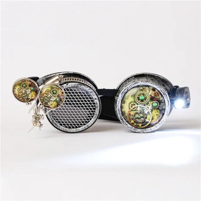 FLORATA Cosplay Vintage Niet Steampunk Schutzbrille Gläser Schweißen Gothic Freeshipping & Großhandel