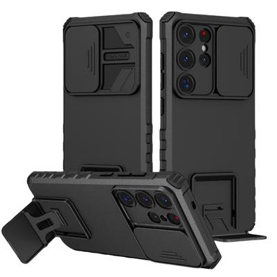 Slide Lens Stand Holder Case for Samsung Galaxy S25 Ultra S24 Plus S23 FE S22 A56 5G A55 A54 A16 A15 A14 A35 A36 A34 Phone Cases