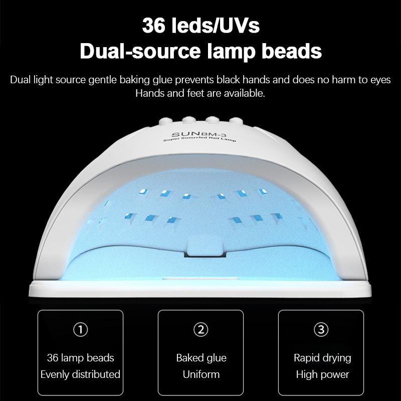 Nail Art UV LED Light with Display Portable Nail Art Quick-drying Timer Dryer UV Lamp for Professional Nail Art Curing Light