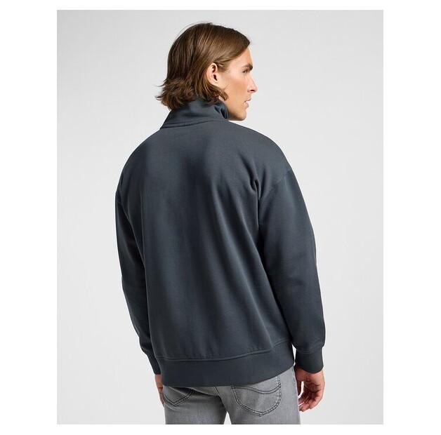 Толстовка Lee Half Zip Sweatshirt Washed Black