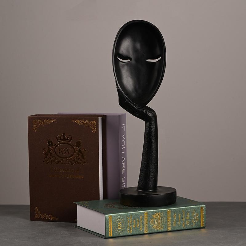 1Pc Modern House Decor Home Decoration Maison Accessories Thinker Mask Miniature Figurines for Living Room Office Corridor