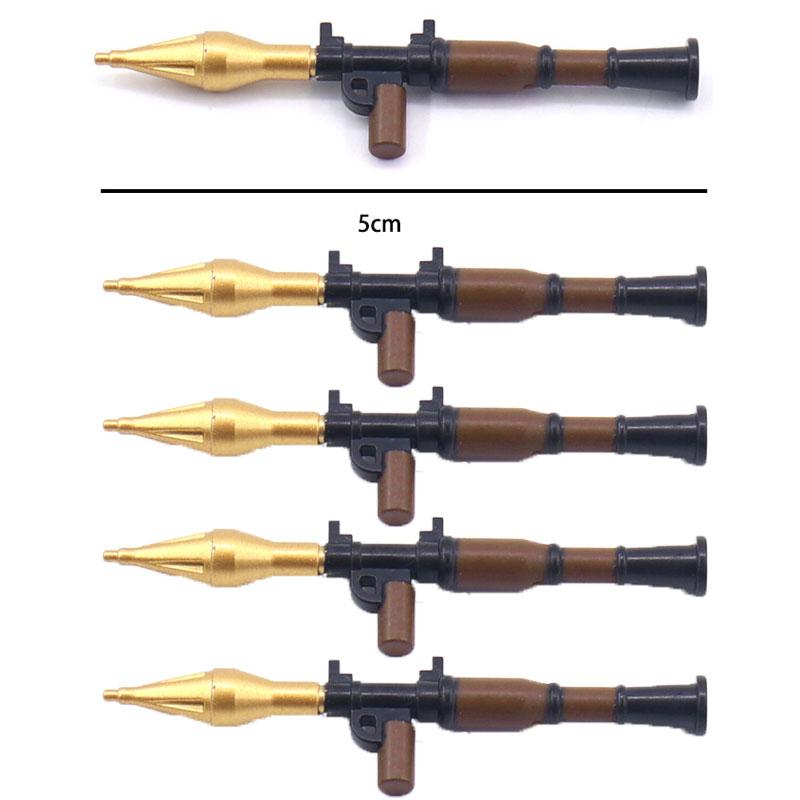 Blocuri de construcție militare din Al Doilea Război Mondial, figurine soldați, arme, echipamente, accesorii, Gatling M2 mitralieră grea, RPG, MOC, cărămizi mini