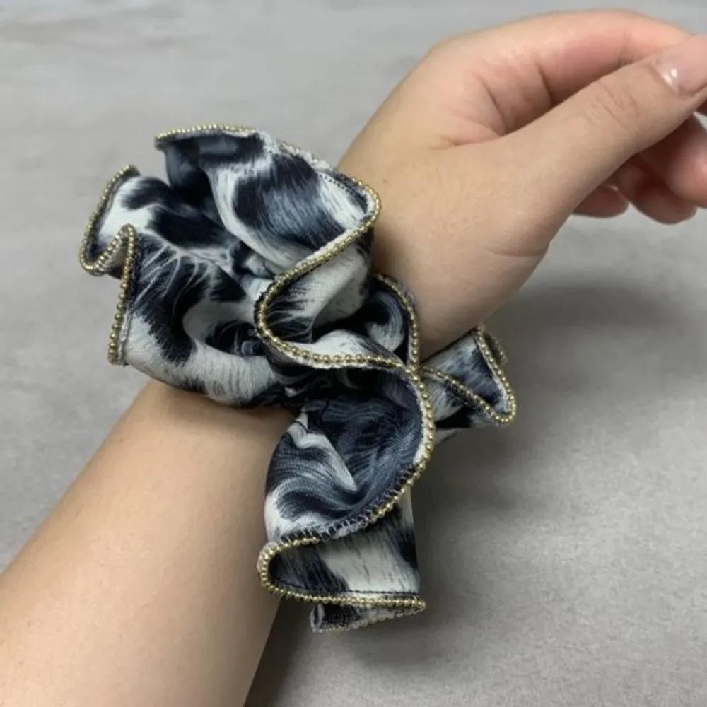 Thick half-up scrunchie fashion women s hair scrunchie brown