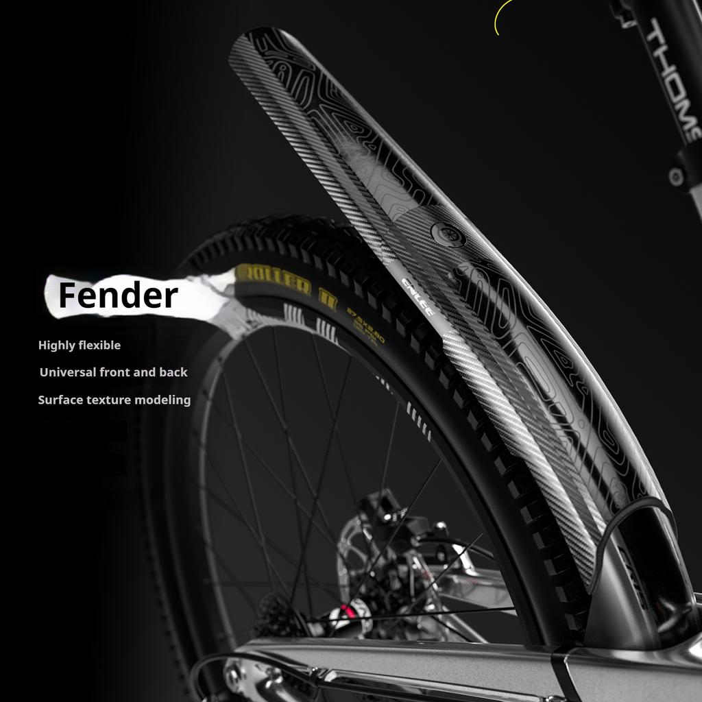 ENLEE Mountain Bike Mudguards Extended And Widened Rain Guards Carbon Fiber Texture For Front And Rear