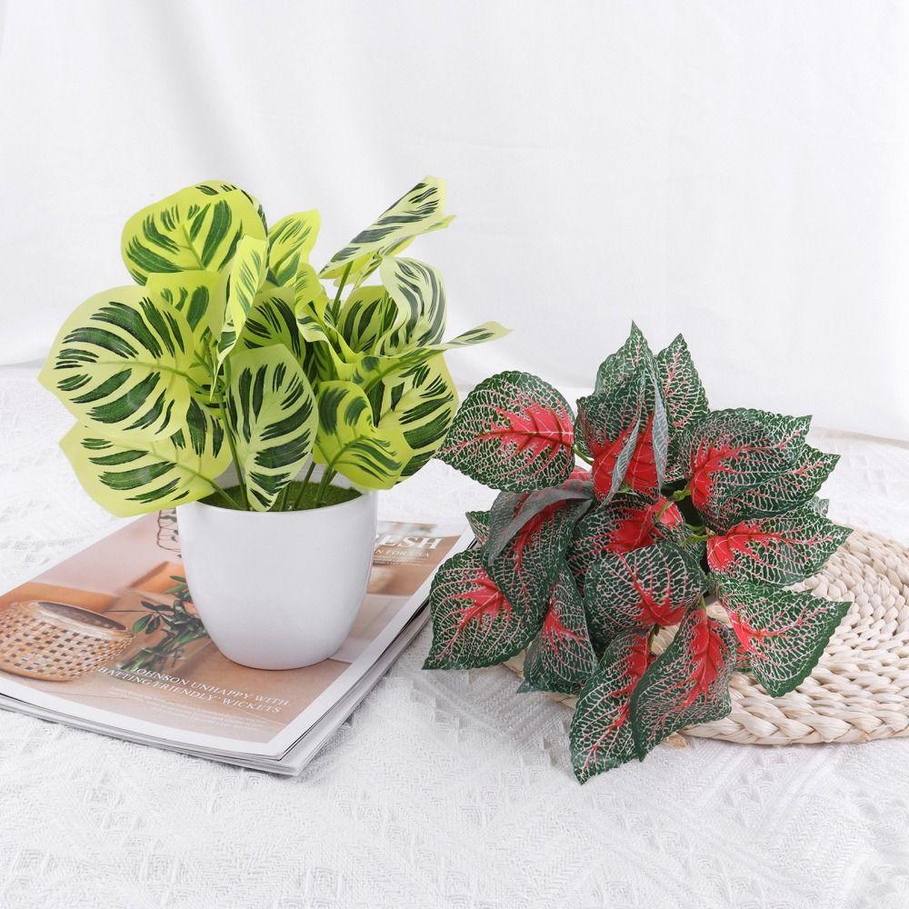 

For Home Decor Garden Decor Wedding Party Bonsai Tropical Plant Artificial Plants Turtle Back Leaf