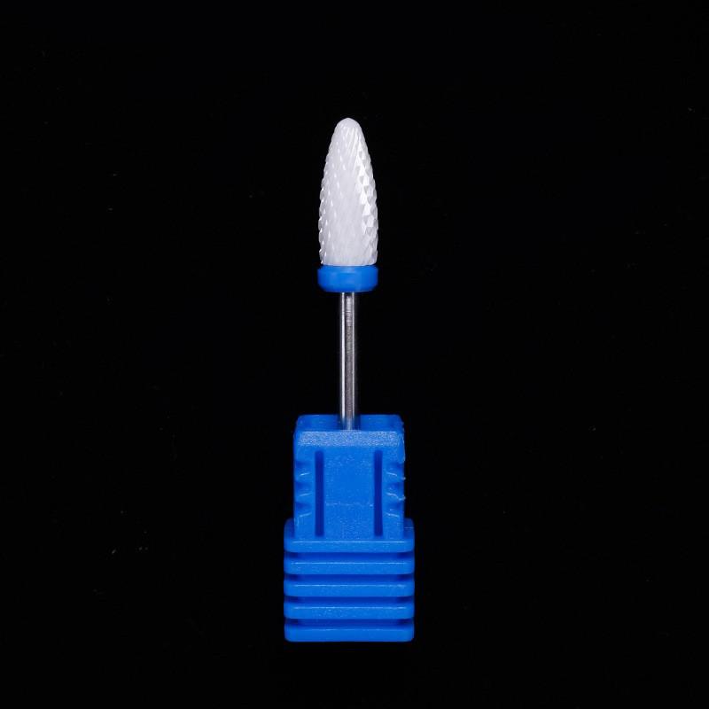 Ceramic Nail Grinding Head - Corn Bullet Rocket Shape for Electric Nail Grinder