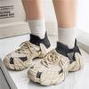 Casual running non-slip sports thick sole heightening men's and women's dad shoes couple flying woven mesh breathable and versatile