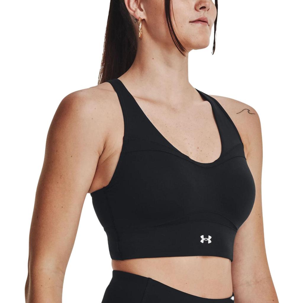 Under Armour SmartForm Solid Color Double Strap Sports Bra Women Bras Black 1381666-001