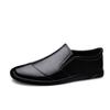 Summer Men 'S Genuine Leather Shoes Casual Slip On Soft Anti -Slip Rubber Loafers Shoes Men Business Office Driving Shoes Man