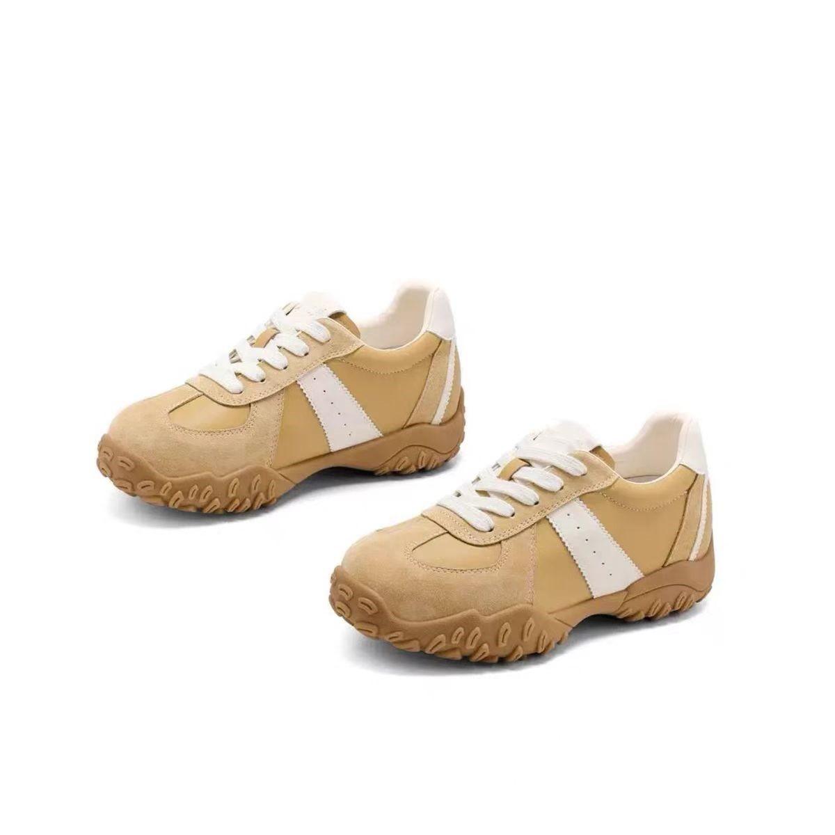 

Цветовая гамма в балетном стиле, немецкие тренировочные туфли, женские, 2025, новая модная универсальная, удобная и легкая спортивная и повседневная модель Forrest Gump 40 жёлтый